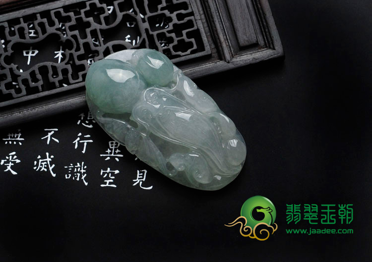冰种晴水缅甸翡翠寿星头挂件
