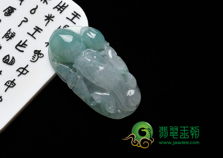 冰种晴水缅甸翡翠寿星头挂件