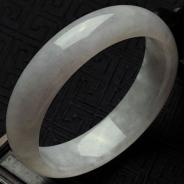 糯冰种淡紫罗兰缅甸翡翠手镯（56.6mm）