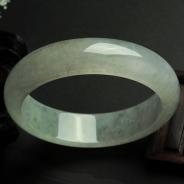 冰种淡晴水缅甸翡翠手镯（56.3mm）