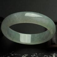 冰种淡晴水缅甸翡翠手镯（60.2mm）