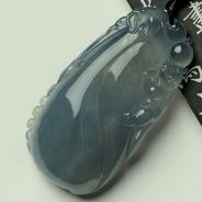 冰种紫罗兰缅甸翡翠福瓜挂件