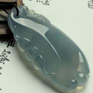 冰玻种紫罗兰缅甸翡翠福瓜挂件