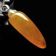 冰种黄翡缅甸翡翠福瓜挂件