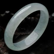 冰种晴水缅甸翡翠贵妃镯（52.5mm-49.2mm）