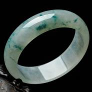 冰种飘花缅甸翡翠手镯（58.8mm）