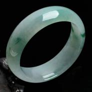 冰种飘花缅甸翡翠手镯（56.3mm）