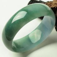 糯冰种蓝晴水紫罗兰缅甸翡翠手镯（58.5mm）