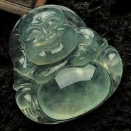 冰玻种晴水缅甸翡翠玉佛挂件