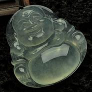 冰玻种晴水缅甸翡翠玉佛挂件