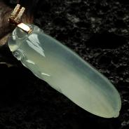 冰种缅甸翡翠福瓜挂件