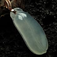 冰种缅甸翡翠福瓜挂件