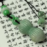 细糯种飘翠缅甸翡翠花生手机链