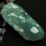 冰种晴水缅甸翡翠福寿瓜挂件