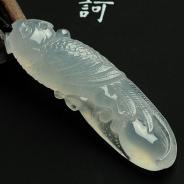 冰种缅甸翡翠英明神武挂件