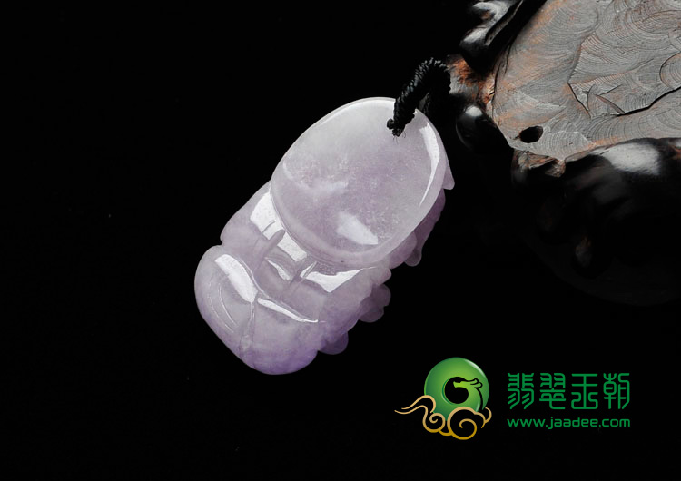 糯冰种紫罗兰缅甸翡翠玉佛挂件