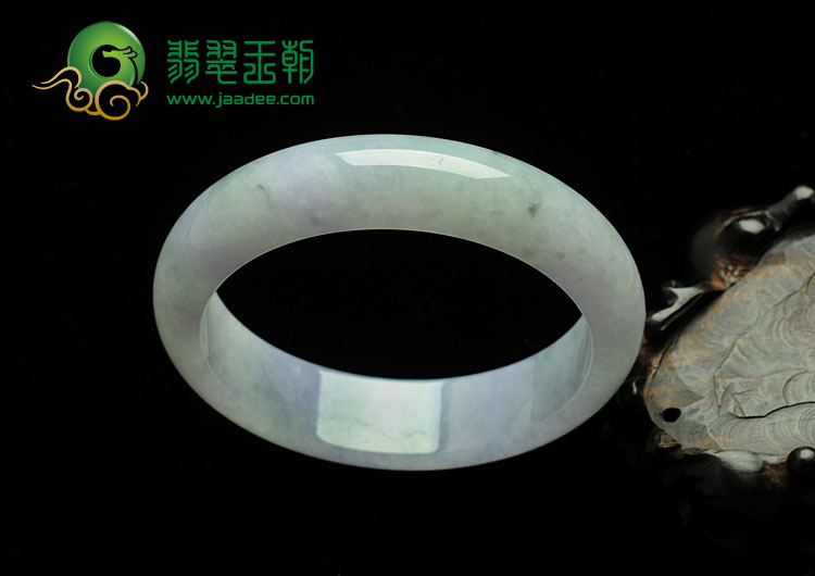 糯冰种紫罗兰飘花缅甸翡翠手镯（57.2mm）