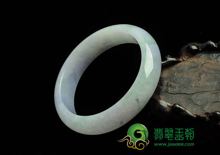 糯冰种紫罗兰飘花缅甸翡翠手镯（57.2mm）