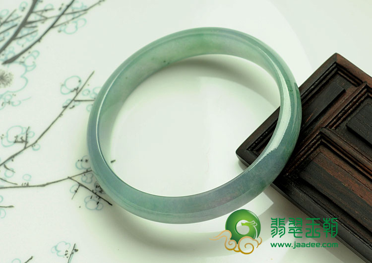 糯冰种油青缅甸翡翠手镯（54.4mm）