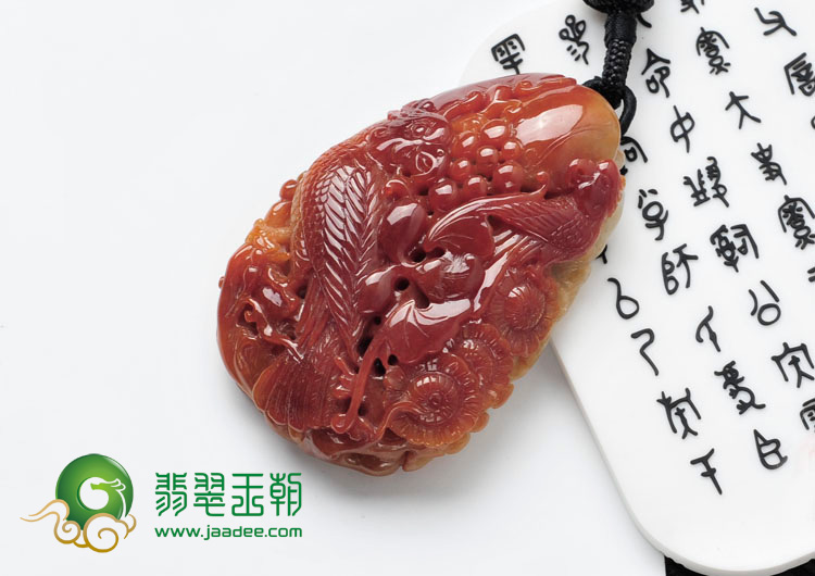 细糯种红翡缅甸翡翠英明神武挂件