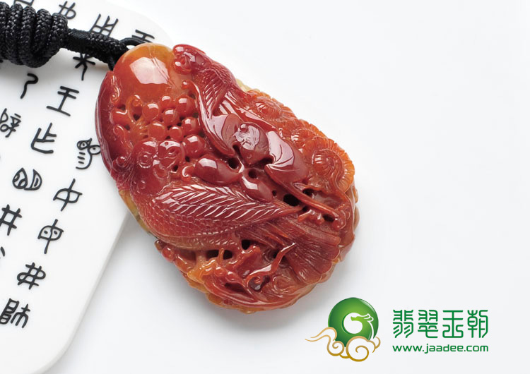 细糯种红翡缅甸翡翠英明神武挂件