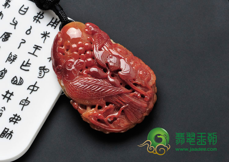 细糯种红翡缅甸翡翠英明神武挂件