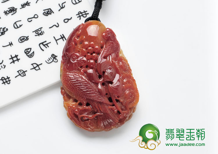 细糯种红翡缅甸翡翠英明神武挂件