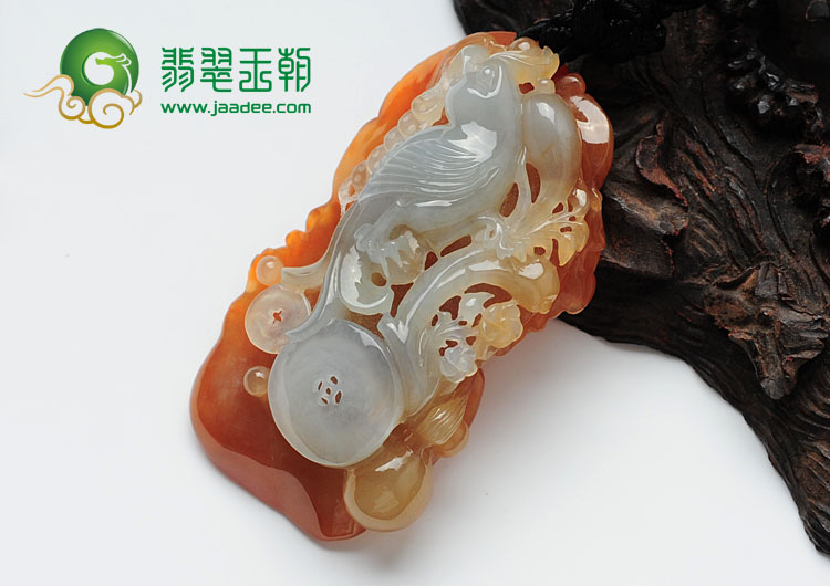 冰种红黄翡缅甸翡翠英明神武挂件