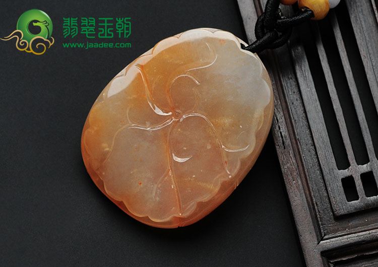 冰种红黄翡缅甸翡翠甜甜蜜蜜挂件