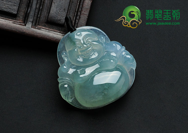 冰种飘花缅甸翡翠玉佛挂件