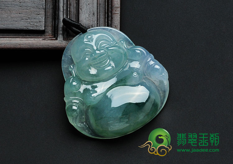 冰种飘花缅甸翡翠玉佛挂件