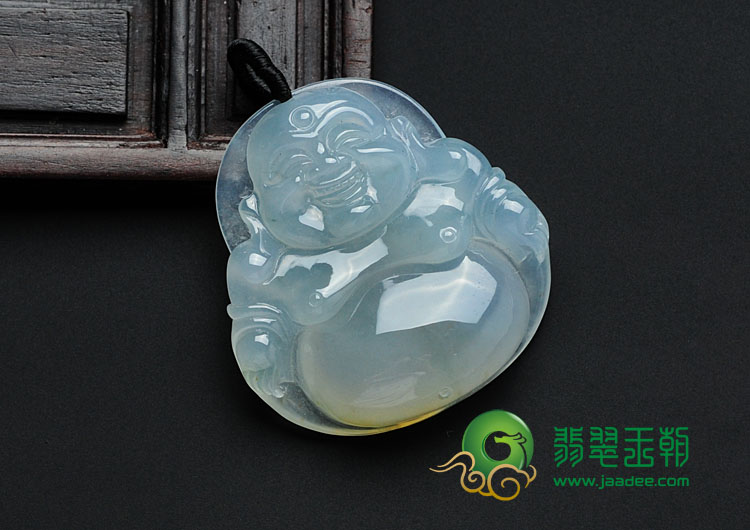 冰种晴水黄翡缅甸翡翠玉佛挂件