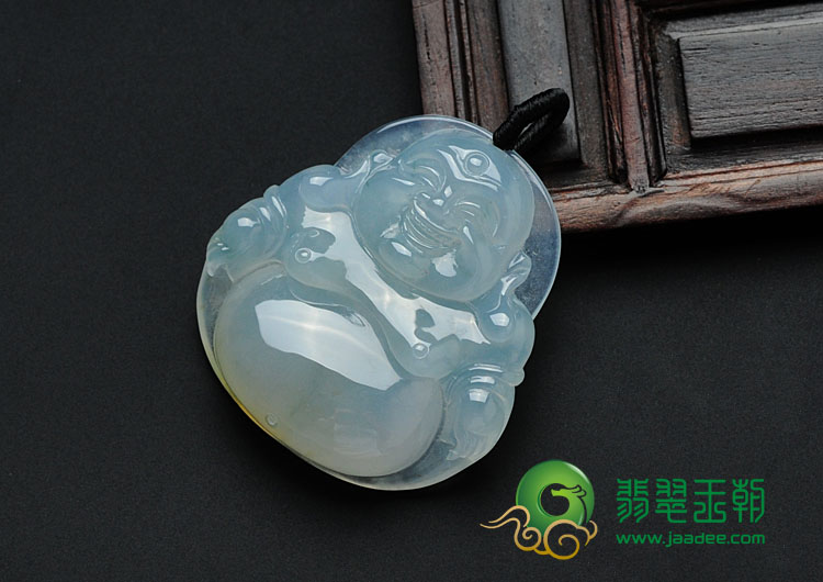 冰种晴水黄翡缅甸翡翠玉佛挂件