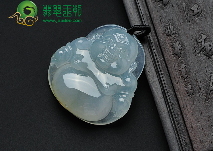 冰种晴水黄翡缅甸翡翠玉佛挂件