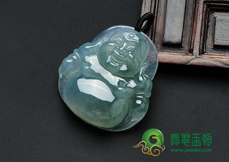 冰种晴水缅甸翡翠玉佛挂件
