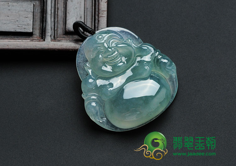 冰种晴水缅甸翡翠玉佛挂件