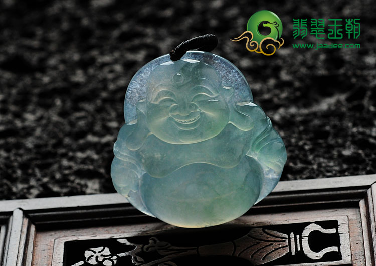 冰种晴水缅甸翡翠玉佛挂件