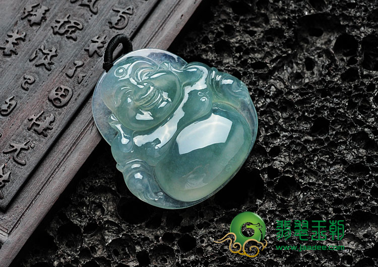 冰种晴水缅甸翡翠玉佛挂件