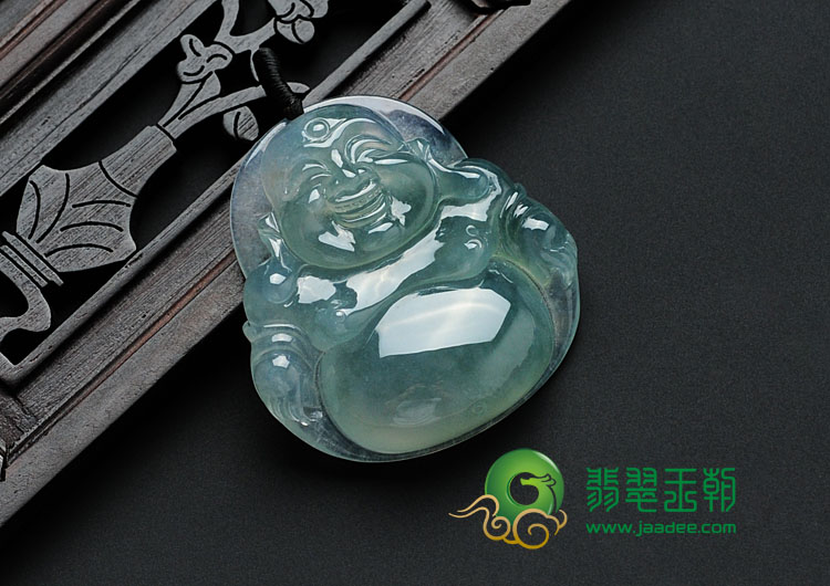 冰种晴水缅甸翡翠玉佛挂件