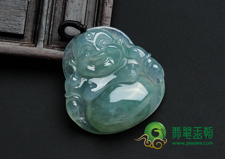 冰种飘花缅甸翡翠玉佛挂件