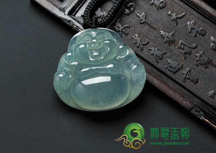 冰种晴水缅甸翡翠玉佛挂件