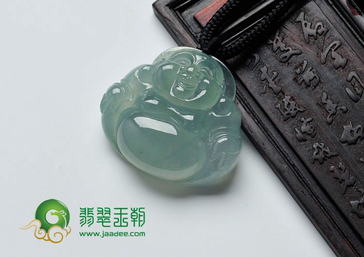 冰种晴水缅甸翡翠玉佛挂件