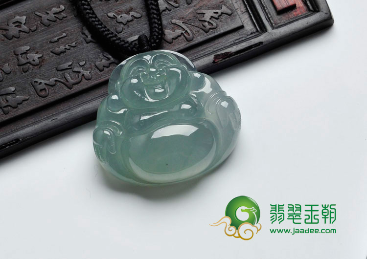 冰种晴水缅甸翡翠玉佛挂件