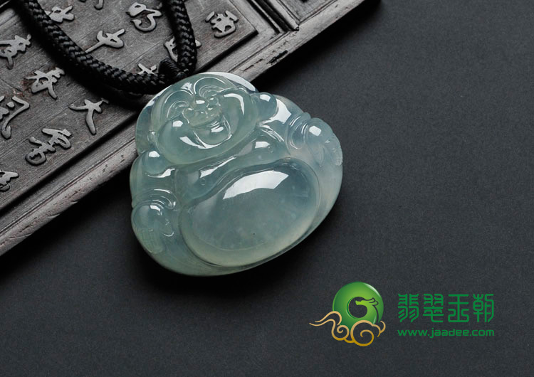 冰种晴水缅甸翡翠玉佛挂件