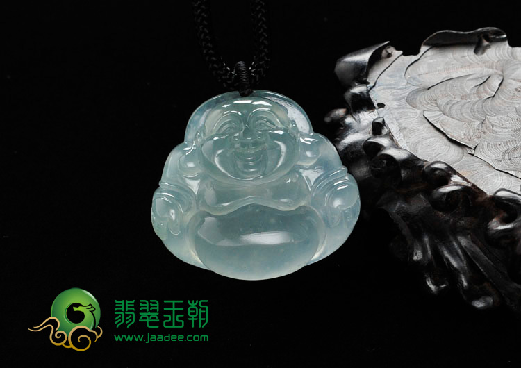 冰种晴水缅甸翡翠玉佛挂件