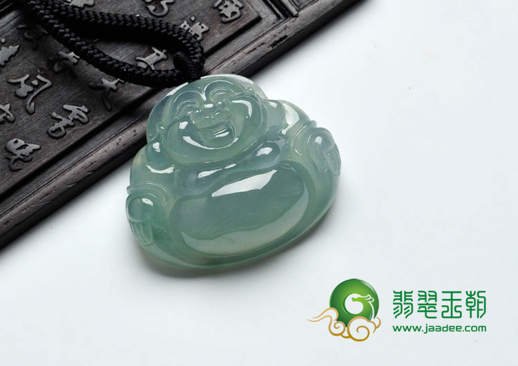 冰种晴水缅甸翡翠玉佛挂件