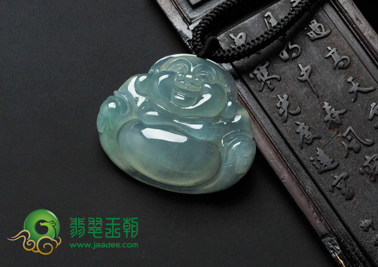 冰种晴水缅甸翡翠玉佛挂件