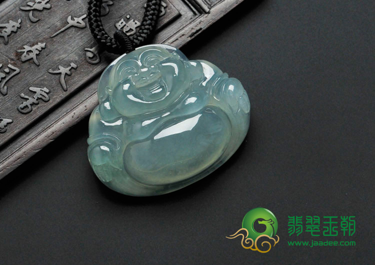 冰种晴水缅甸翡翠玉佛挂件