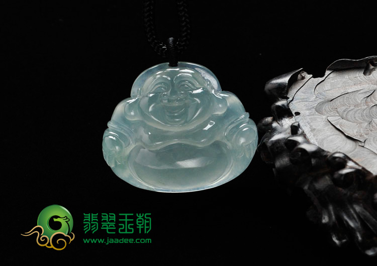 冰种晴水缅甸翡翠玉佛挂件