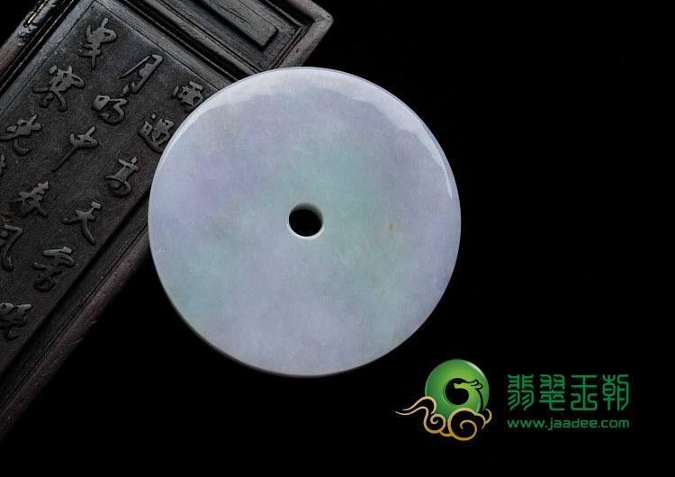 糯冰种春带彩缅甸翡翠平安扣挂进